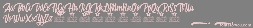 Mattisse Personal Use-Schriftart – Rosa Schriften auf grauem Hintergrund
