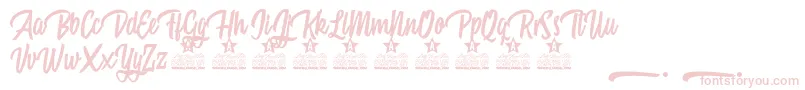 Mattisse Personal Use-Schriftart – Rosa Schriften auf weißem Hintergrund