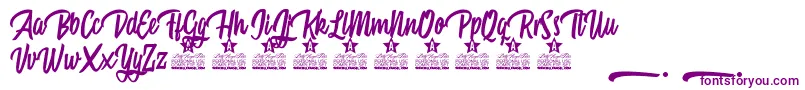 Mattisse Personal Use Font – Purple Fonts on White Background