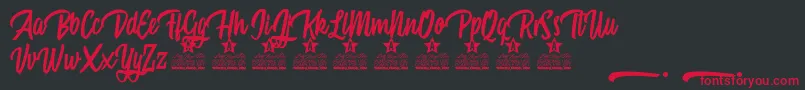 Mattisse Personal Use Font – Red Fonts on Black Background
