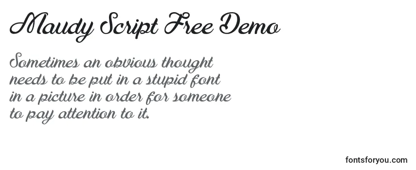 Maudy Script Free Demo-fontti