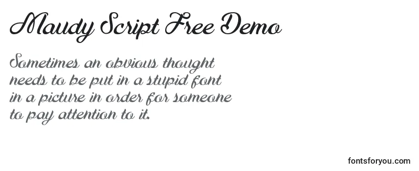 Maudy Script Free Demo (133837) -fontin tarkastelu