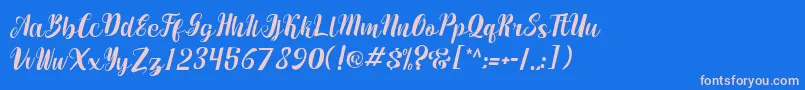 fuente maumerescript – Fuentes Rosadas Sobre Fondo Azul