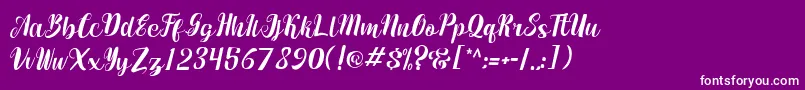 fuente maumerescript – Fuentes Blancas Sobre Fondo Morado