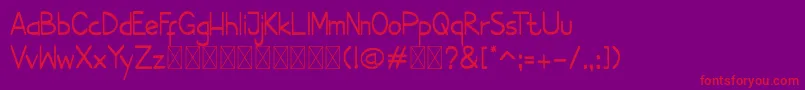 Maven Font – Red Fonts on Purple Background