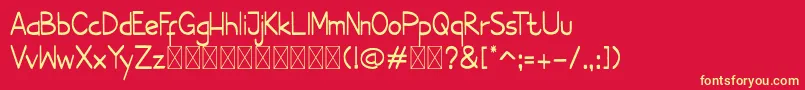 Maven Font – Yellow Fonts on Red Background