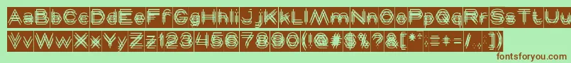 MAVERICK Inverse Font – Brown Fonts on Green Background