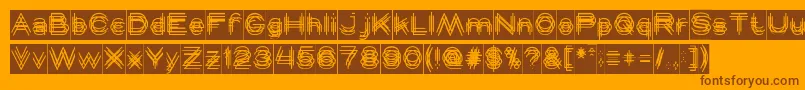 Police MAVERICK Inverse – polices brunes sur fond orange