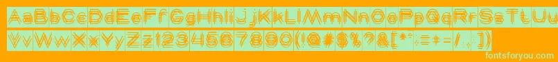 MAVERICK Inverse Font – Green Fonts on Orange Background