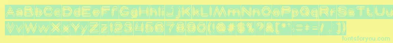 MAVERICK Inverse Font – Green Fonts on Yellow Background