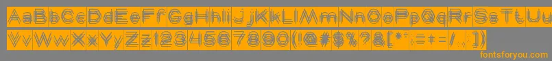 MAVERICK Inverse-Schriftart – Orangefarbene Schriften auf grauem Hintergrund