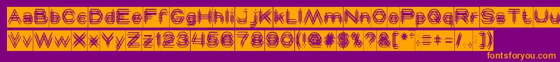 MAVERICK Inverse Font – Orange Fonts on Purple Background