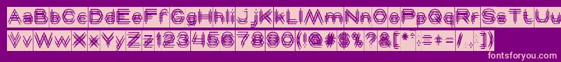 フォントMAVERICK Inverse – 紫の背景にピンクのフォント