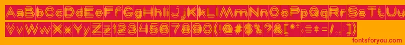 MAVERICK Inverse Font – Red Fonts on Orange Background