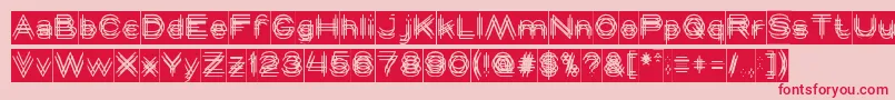 MAVERICK Inverse-Schriftart – Rote Schriften auf rosa Hintergrund