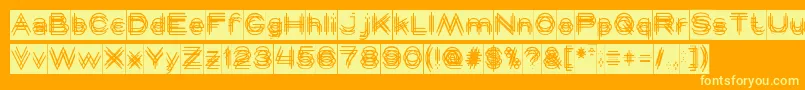 Шрифт MAVERICK Inverse – жёлтые шрифты на оранжевом фоне