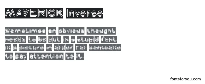 Шрифт MAVERICK Inverse