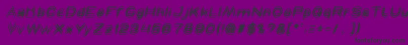 フォントMAVERICK italic – 紫の背景に黒い文字