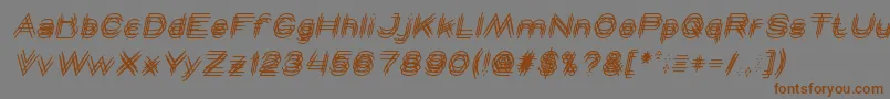 Шрифт MAVERICK italic – коричневые шрифты на сером фоне