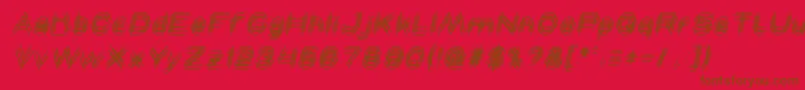 En savoir plus sur la police MAVERICK italic Police MAVERICK italic – polices brunes sur fond rouge