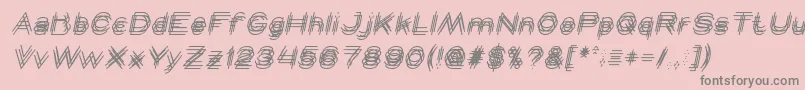 Lisätietoja MAVERICK italic-fontista MAVERICK italic-fontti – harmaat kirjasimet vaaleanpunaisella taustalla