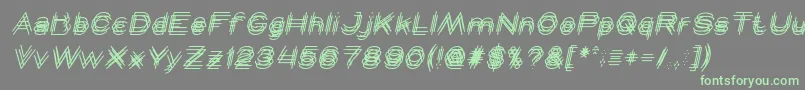 Шрифт MAVERICK italic – зелёные шрифты на сером фоне