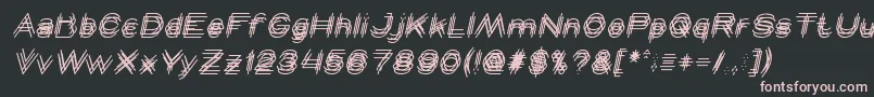 Шрифт MAVERICK italic – розовые шрифты на чёрном фоне