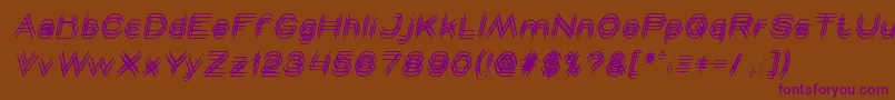 fuente MAVERICK italic – Fuentes Moradas Sobre Fondo Marrón