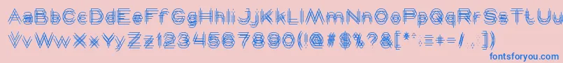 MAVERICK Light Font – Blue Fonts on Pink Background