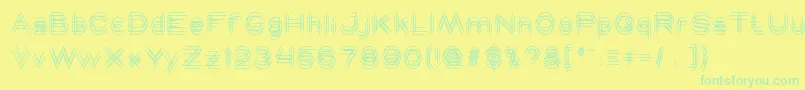 MAVERICK Light Font – Green Fonts on Yellow Background