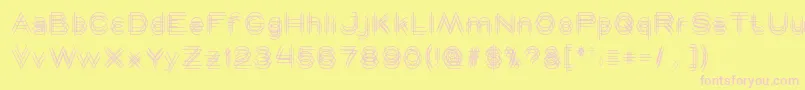 MAVERICK Light Font – Pink Fonts on Yellow Background