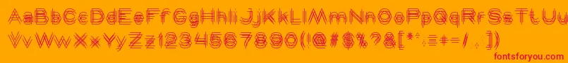MAVERICK Light Font – Red Fonts on Orange Background
