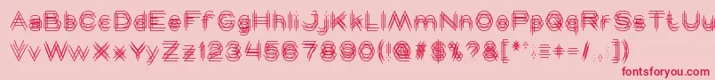 MAVERICK Light Font – Red Fonts on Pink Background