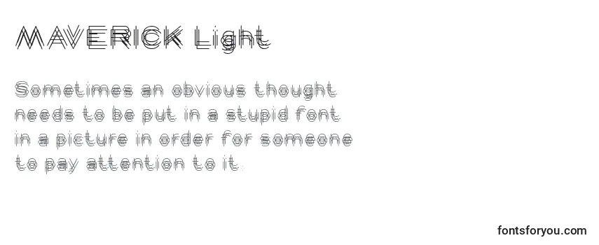 Шрифт MAVERICK Light