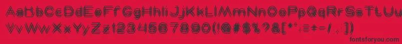 MAVERICK-Schriftart – Schwarze Schriften auf rotem Hintergrund
