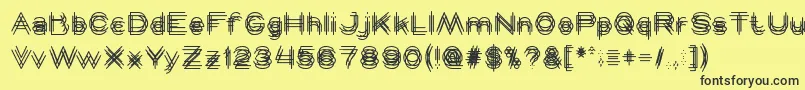 MAVERICK Font – Black Fonts on Yellow Background