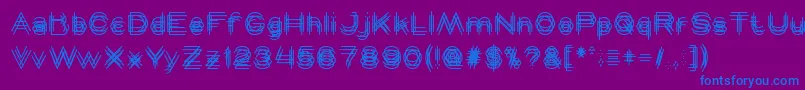 Шрифт MAVERICK – синие шрифты на фиолетовом фоне