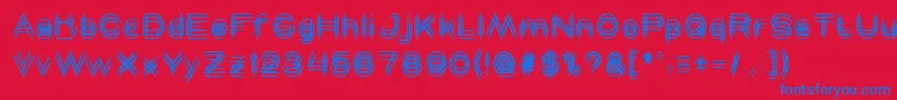 MAVERICK Font – Blue Fonts on Red Background