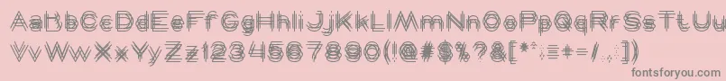 Fonte MAVERICK – fontes cinzas em um fundo rosa