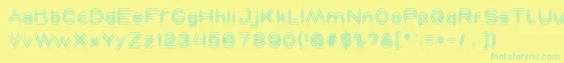 MAVERICK Font – Green Fonts on Yellow Background