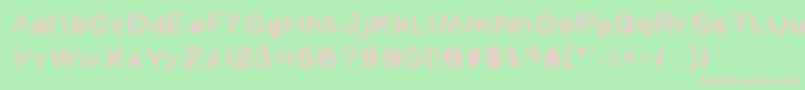 フォントMAVERICK – 緑の背景にピンクのフォント