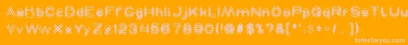 MAVERICK Font – Pink Fonts on Orange Background