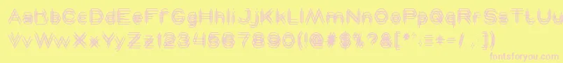 MAVERICK Font – Pink Fonts on Yellow Background