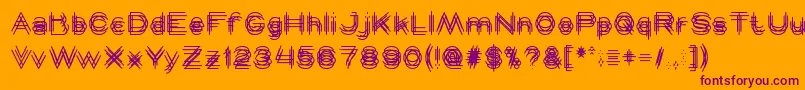 MAVERICK Font – Purple Fonts on Orange Background