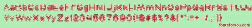 MAVERICK Font – Red Fonts on Green Background