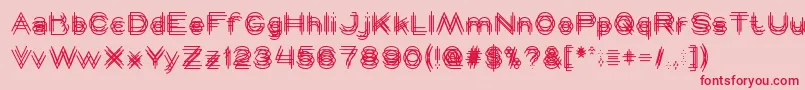 フォントMAVERICK – ピンクの背景に赤い文字