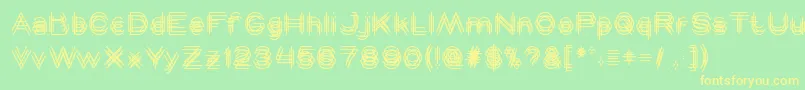 MAVERICK-fontti – keltaiset fontit vihreällä taustalla