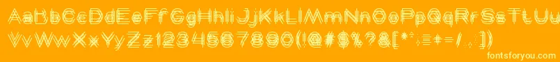 MAVERICK Font – Yellow Fonts on Orange Background