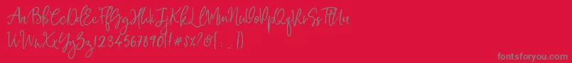 Mawar Merah Font – Gray Fonts on Red Background