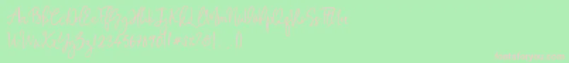 Mawar Merah Font – Pink Fonts on Green Background